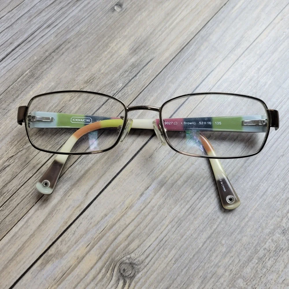Coach Eyeglasses HC 5003 Iris 9027 Dark Brown Rectangular Womens 52-16-135